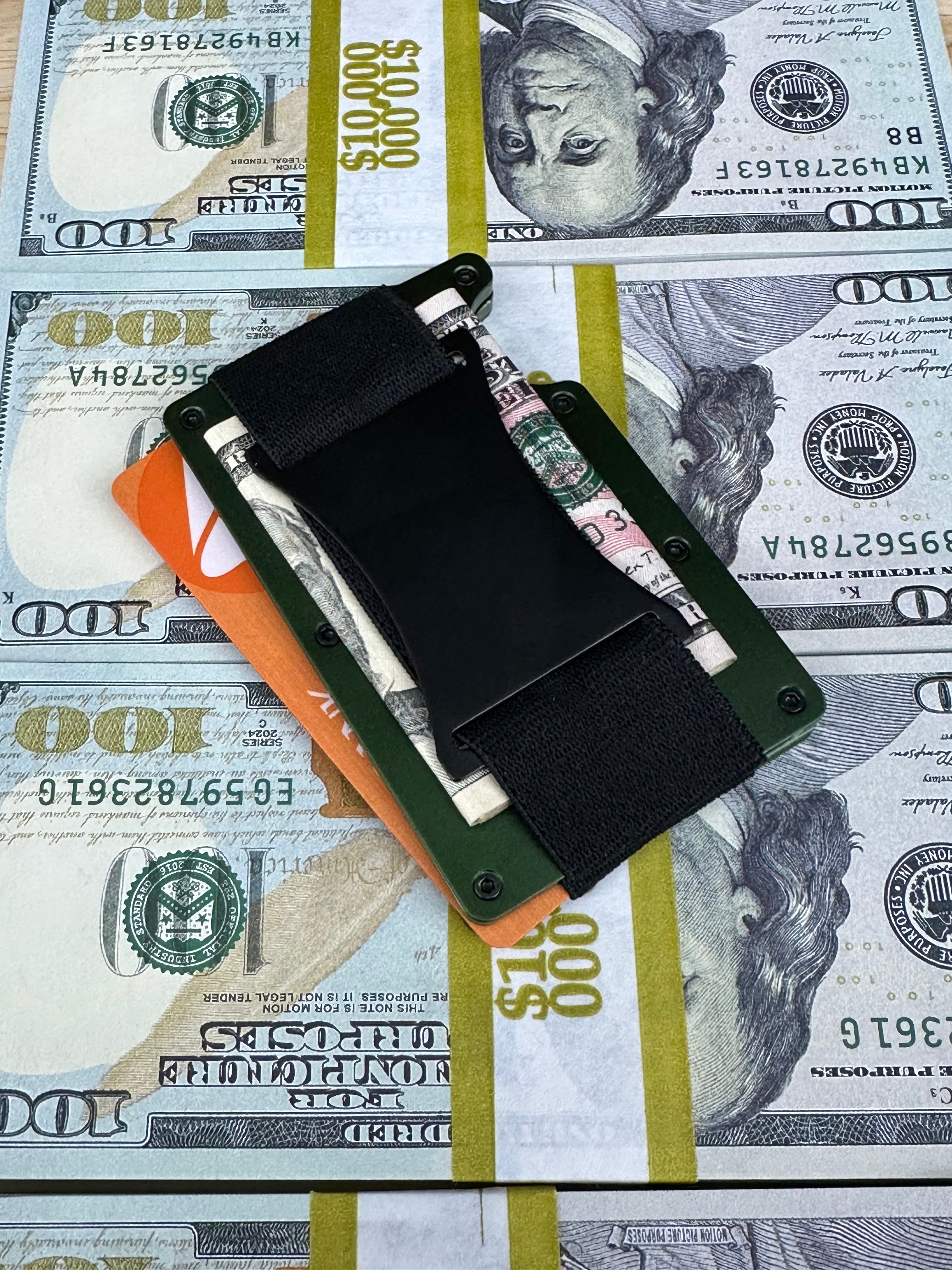 Royalwhips slim aluminum wallet in green