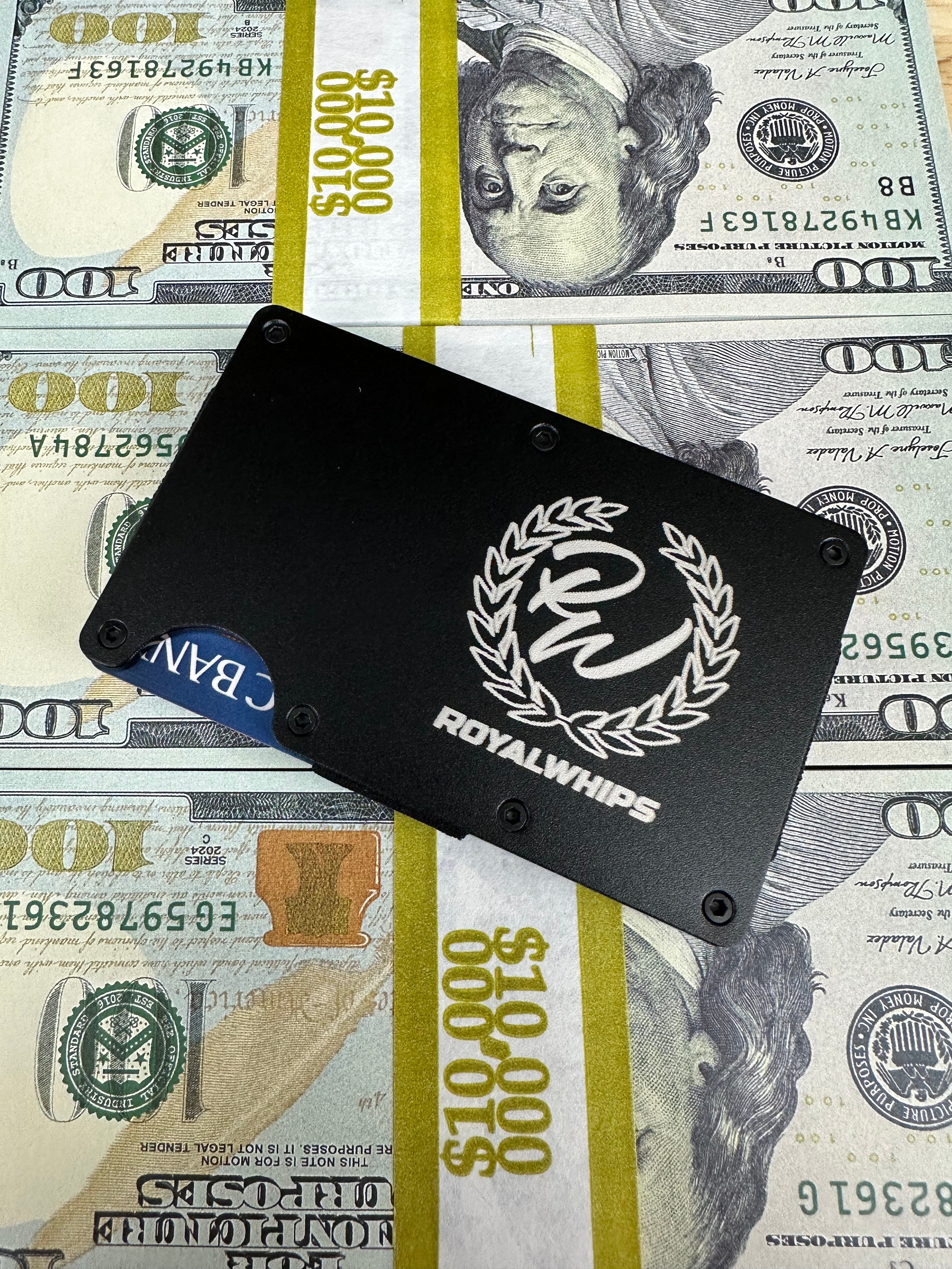 Royalwhips slim aluminum wallet in black