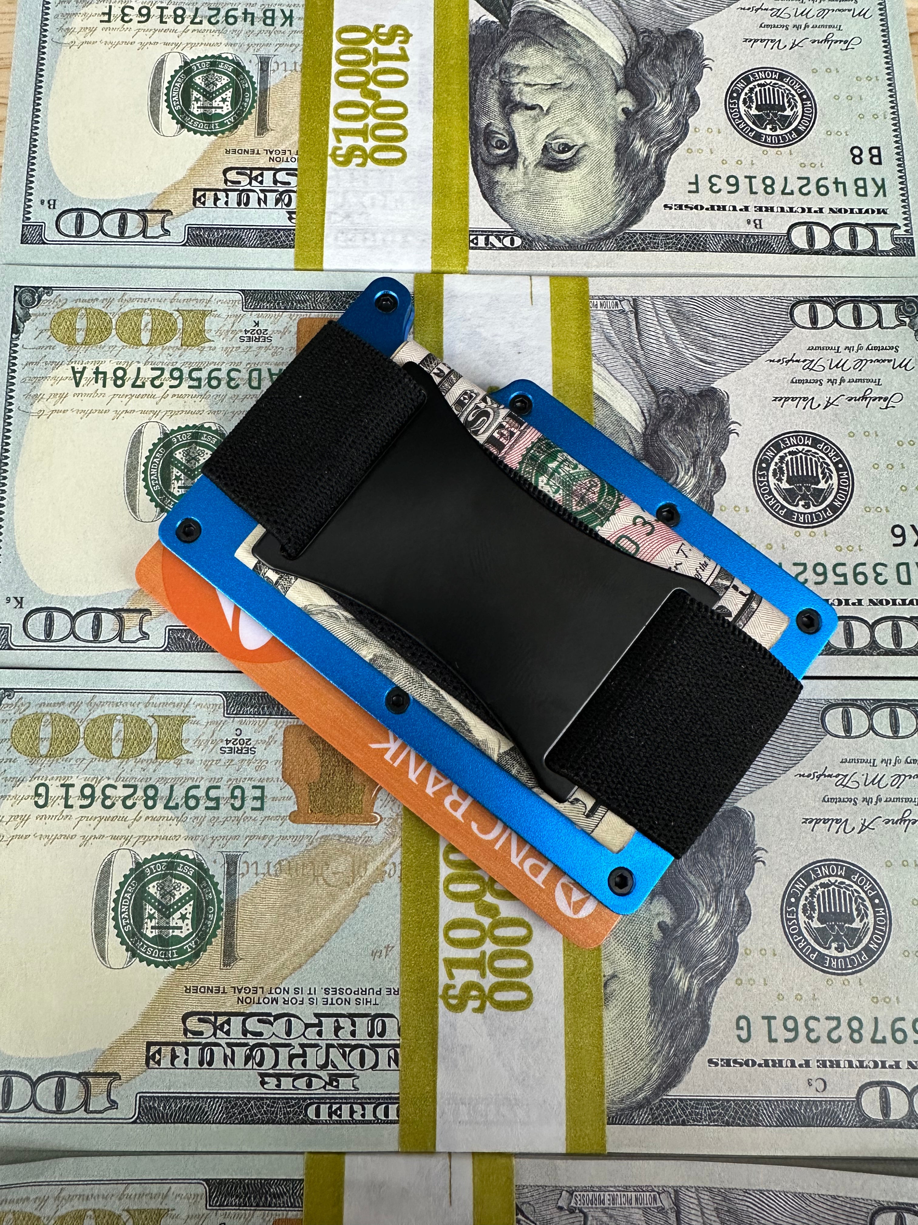 Royalwhips slim aluminum wallet in blue